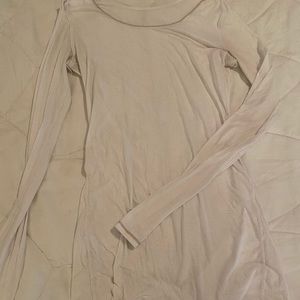 Lululemon sheer long sleeve T. White